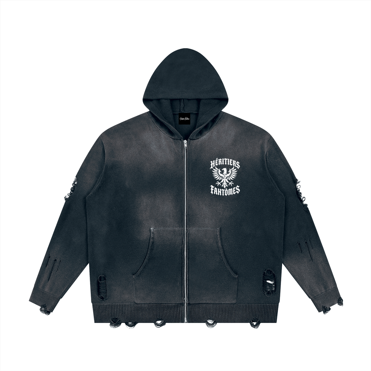 HÉRITIERS FANTÔMES // SKELETON ZIP HOODIE