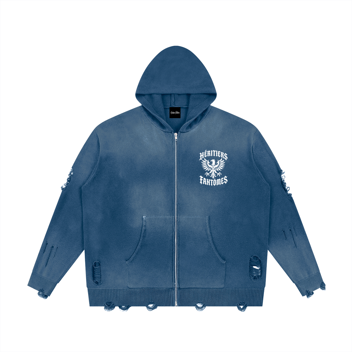 HÉRITIERS FANTÔMES // SKELETON ZIP HOODIE