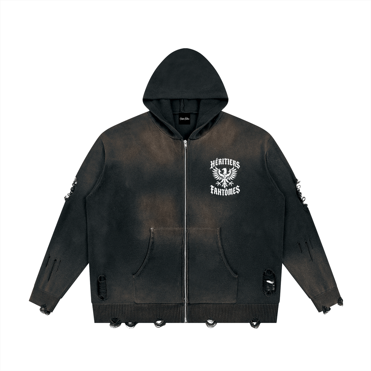 HÉRITIERS FANTÔMES // SKELETON ZIP HOODIE