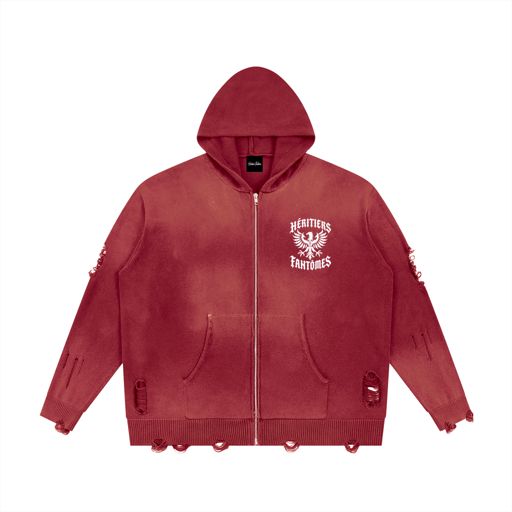 HÉRITIERS FANTÔMES // SKELETON ZIP HOODIE