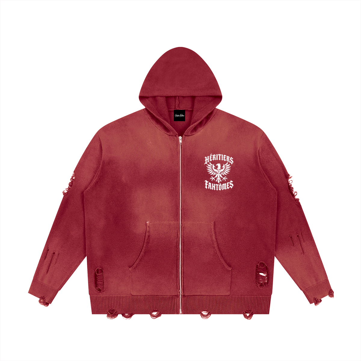 HÉRITIERS FANTÔMES // SKELETON ZIP HOODIE